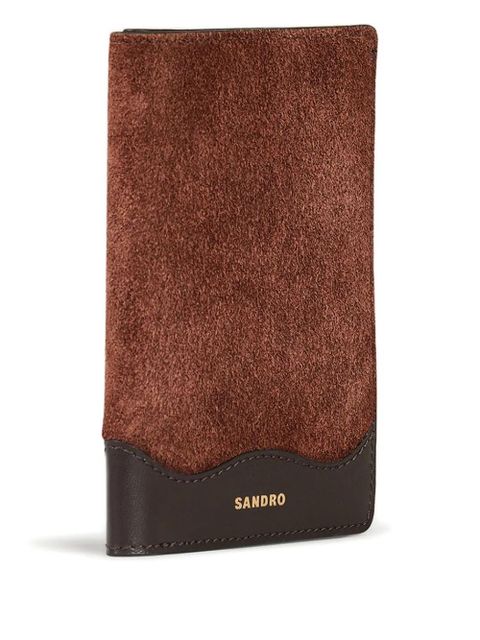 SANDRO suede leather wallet - Brown - zdjęcie produktu nr 2