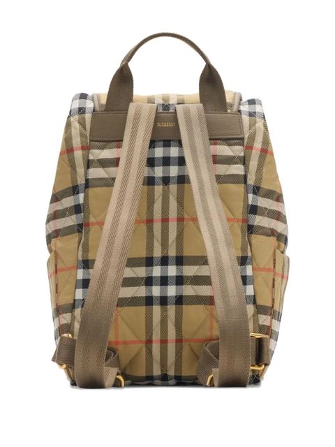 Burberry Horseshoe checked-pattern backpack - Neutrals