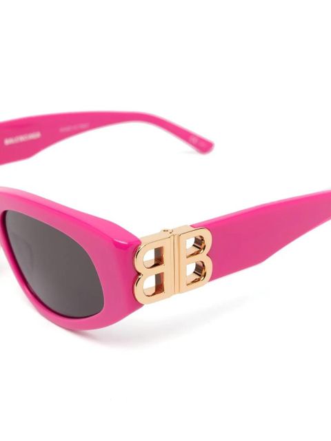 Balenciaga Eyewear logo-plaque cat-eye sunglasses - Pink - zdjęcie produktu nr 2