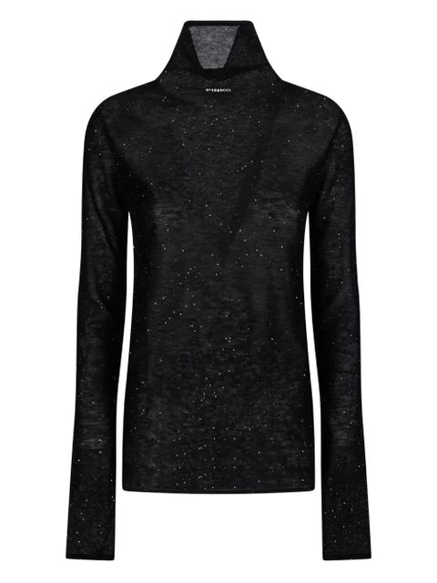 PINKO roll-neck embellished top - Black - zdjęcie produktu nr 2