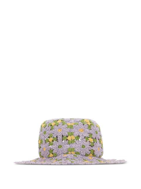 FENDI embroidered crochet bucket hat - Purple - zdjęcie produktu nr 2