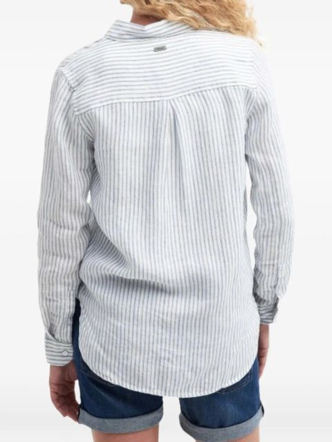 Barbour striped long-sleeve shirt - Neutrals