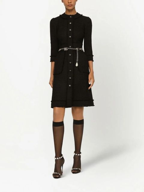 Dolce & Gabbana tweed midi dress - Black