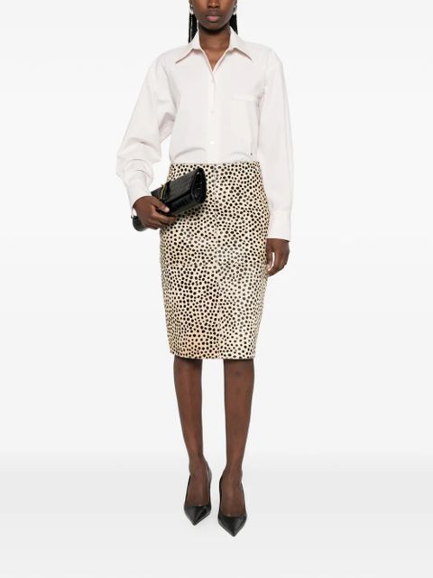 Victoria Beckham cropped long-sleeve shirt - Neutrals - zdjęcie produktu nr 2