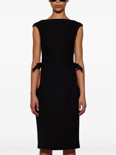 Miu Miu boat-neck wool midi dress - Black