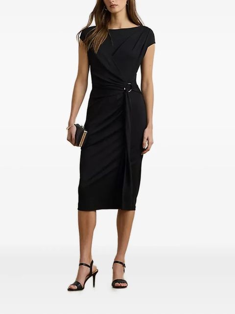 Lauren Ralph Lauren ring-yrim jersey cap-sleeve midi dress - Black - zdjęcie produktu nr 1