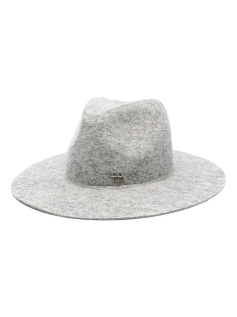 Ruslan Baginskiy logo-appliqué fedora hat - Grey - zdjęcie produktu nr 1