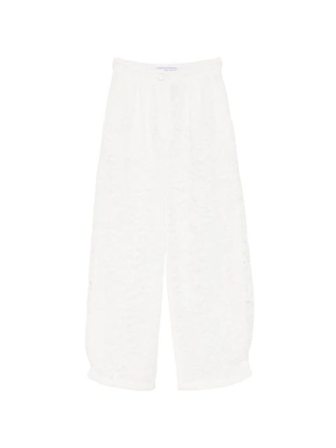 Rowen Rose floral-print high-waist trousers - White - zdjęcie produktu nr 1