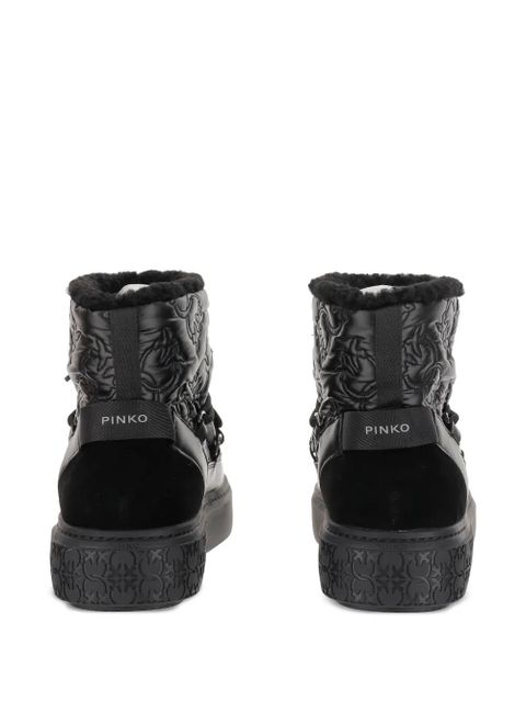 PINKO quilted platform boots - Black