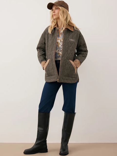 Bizuu kurtka BAIONA kolor brązowy przejściowa BAIONA BRĄZOWY