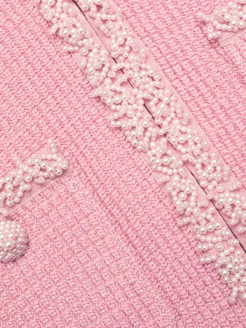 Self-Portrait embellished peplum midi dress - Pink