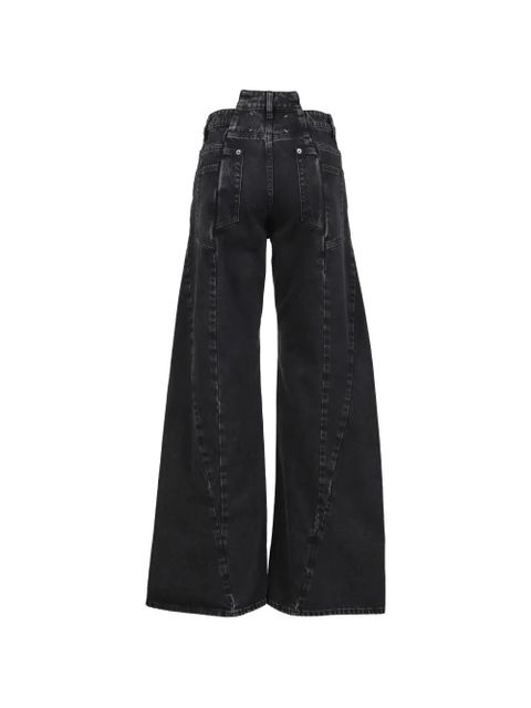 Maison Margiela cutout wide-leg trousers - Black - zdjęcie produktu nr 2