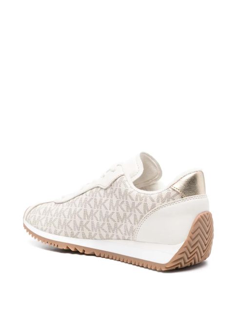 Michael Kors monogram lace-up sneakers - Neutrals