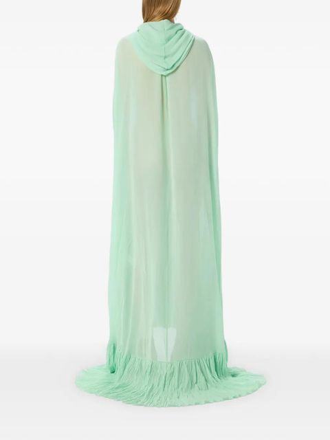 Blumarine hooded cape dress - Green