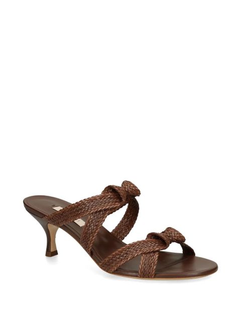 Casadei Julia woven knotted sandals - Brown - zdjęcie produktu nr 2