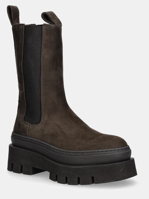 Copenhagen sztyblety nubukowe damskie kolor brązowy na platformie CPH685 nabuc - zdjęcie produktu nr 1