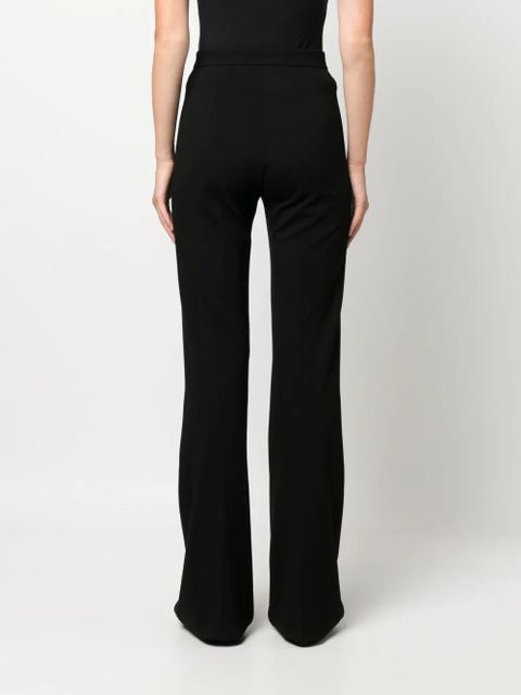 PINKO high-waisted flared crepe trousers - Black