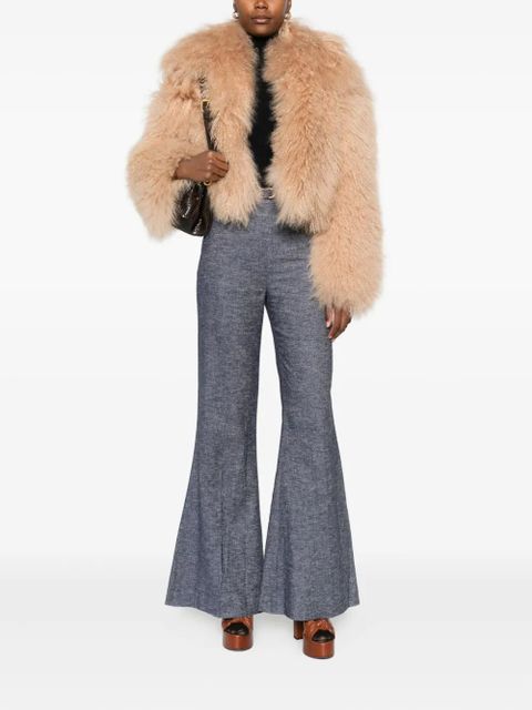 ZIMMERMANN Hypnotic belted flared trousers - Blue