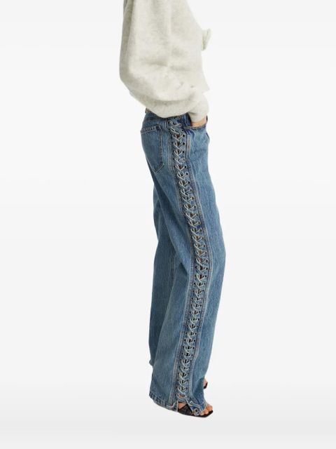 ROTATE BIRGER CHRISTENSEN laced straight leg jeans - Blue