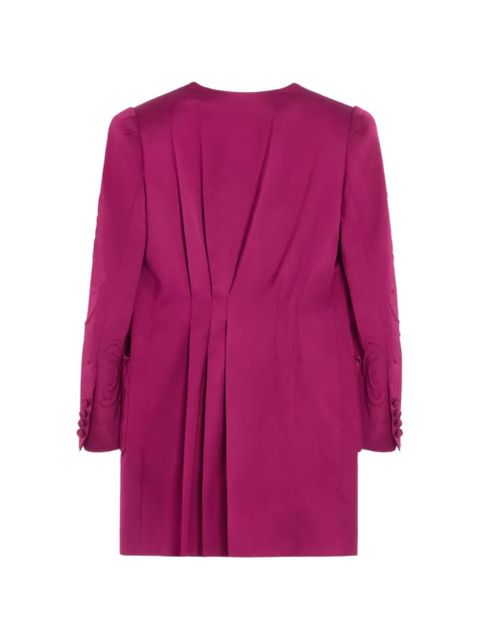 Valentino Garavani embroidered satin cady Caban coat - Pink - zdjęcie produktu nr 2