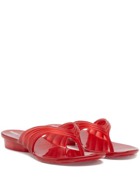 Diesel x Melissa pleated thong sandals - Red