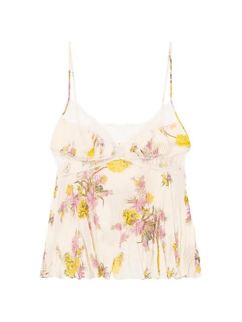Blumarine lace floral top - Neutrals - zdjęcie produktu nr 1