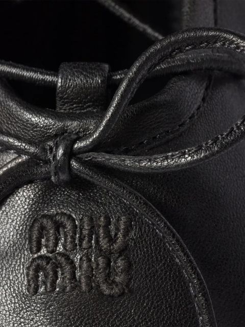 Miu Miu nappa leather ballerinas - Black