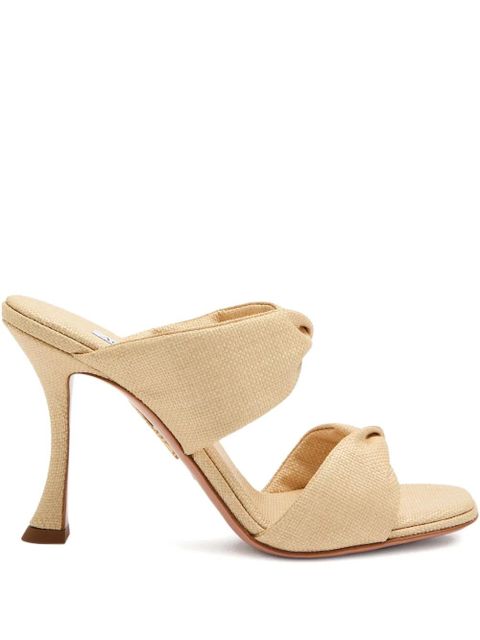 Aquazzura 95mm twist-detail high-heel sandals - Neutrals - zdjęcie produktu nr 1