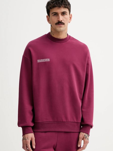 Pangaia bluza bawełniana kolor bordowy z nadrukiem 10000183 - zdjęcie produktu nr 1