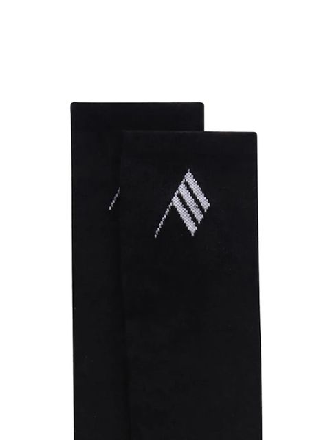 The Attico logo-embroidered knee-high socks - Black - zdjęcie produktu nr 2