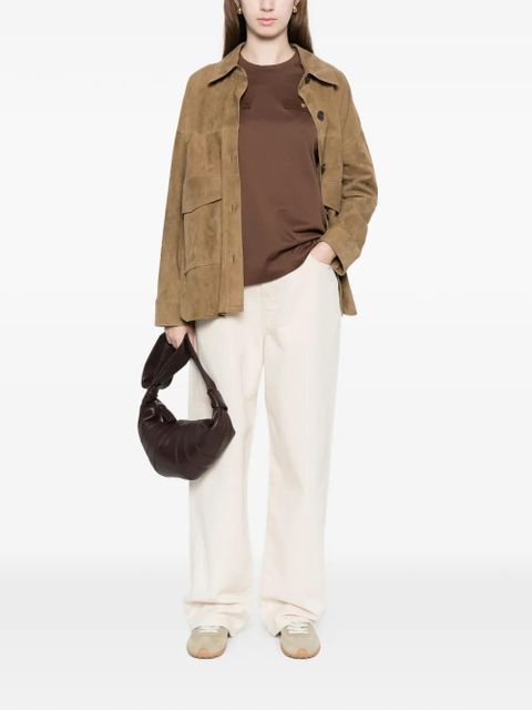 Moncler buttoned patch T-shirt - Brown - zdjęcie produktu nr 2