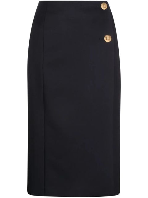 Givenchy wool-blend straight skirt - Blue - zdjęcie produktu nr 1