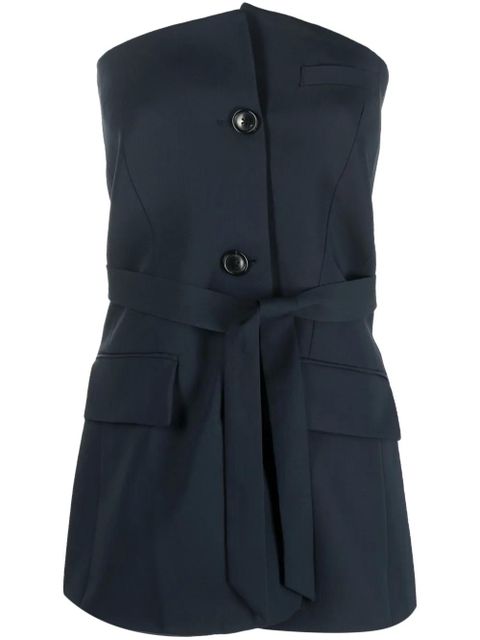 OUR LEGACY off-shoulder suit top - Blue - zdjęcie produktu nr 1