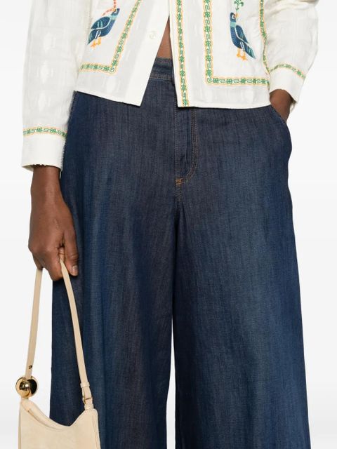 TWINSET wide-leg cotton jeans - Blue