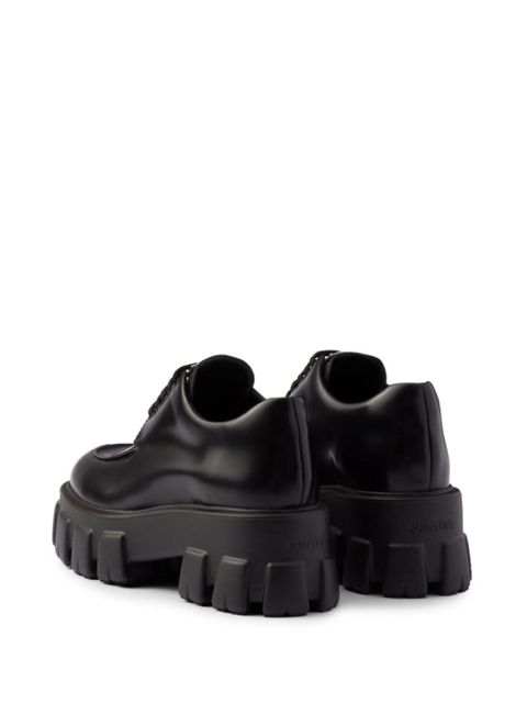Prada Monolith lace-up shoes - Black