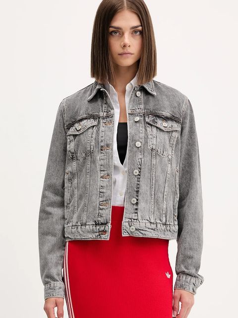 Tommy Jeans kurtka jeansowa kolor szary przejściowa DW0DW21555 - zdjęcie produktu nr 1