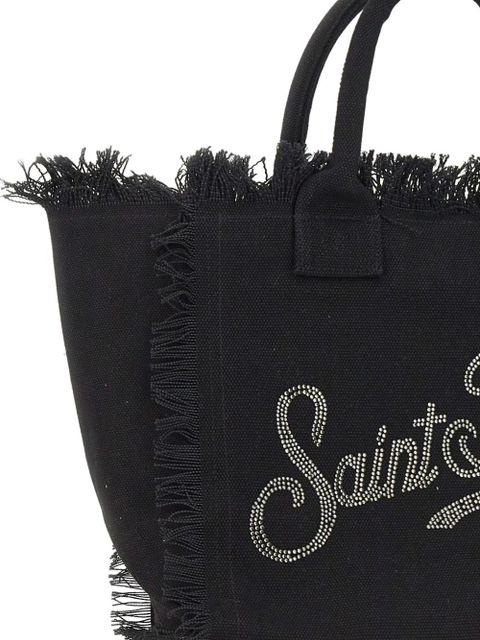 MC2 Saint Barth Vanity rhinestone-logo fringed tote bag - Black - zdjęcie produktu nr 2