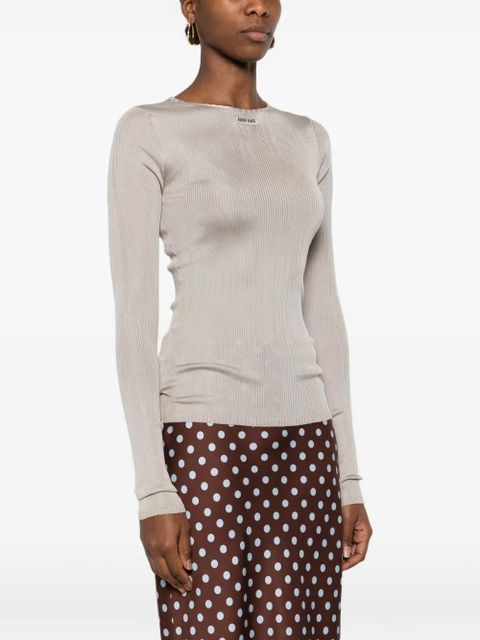 Miu Miu ribbed top - Grey