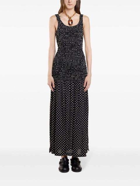 Rabanne polka-dot crepe long dress - Black - zdjęcie produktu nr 2