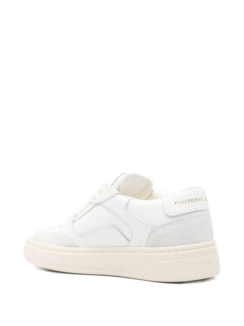 Giuseppe Zanotti leather panelled sneakers - White