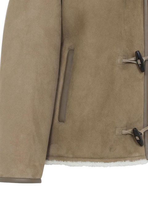 Yves Salomon hooded suede coat - Neutrals