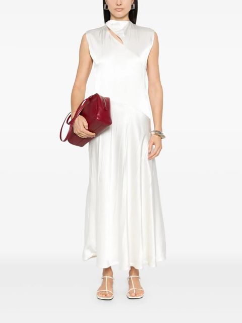 Jil Sander satin midi dress - White