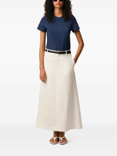 AMI Paris Ami de Coeur embroidery T-shirt - Blue - zdjęcie produktu nr 2