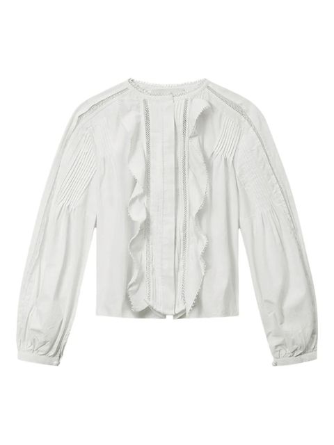 ISABEL MARANT Cubraly ruffled lace shirt - White - zdjęcie produktu nr 1