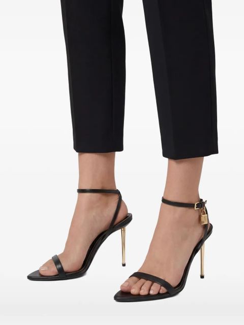 TOM FORD pointed-toe Padlock heeled sandals - Black