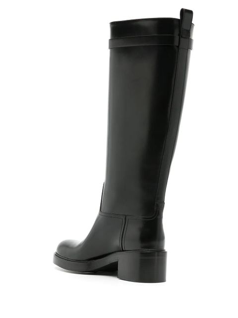 Ferragamo Gancini 55mm knee boots - Black