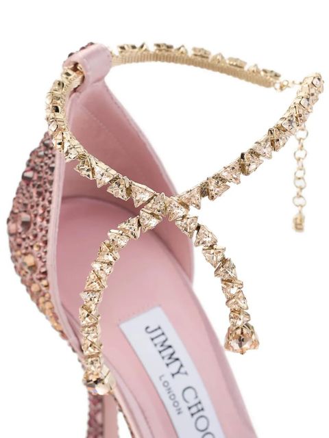 Jimmy Choo 100mm Stevie crystal-embellished pumps - Pink