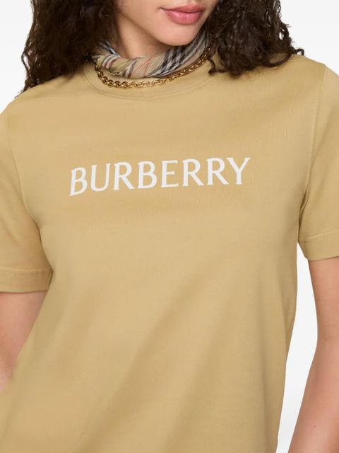 Burberry logo cotton T-shirt - Neutrals - zdjęcie produktu nr 2