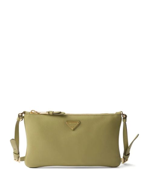 Prada leather shoulder bag - Green - zdjęcie produktu nr 1