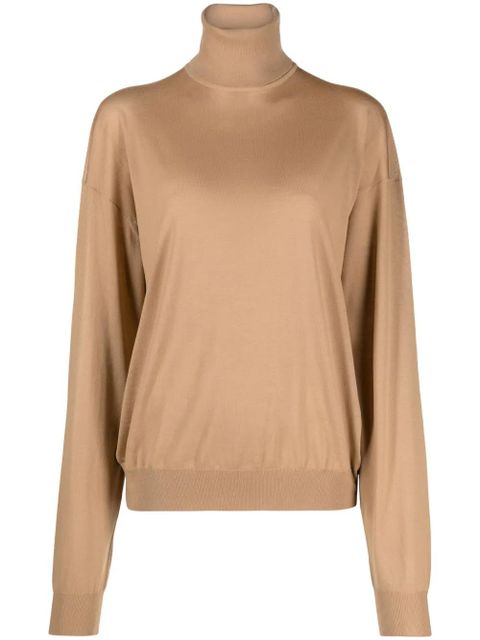 Saint Laurent roll-neck wool jumper - Neutrals - zdjęcie produktu nr 1